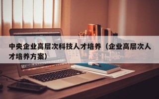 中央企业高层次科技人才培养（企业高层次人才培养方案）