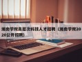 湘南学院高层次科技人才招聘（湘南学院2020公开招聘）