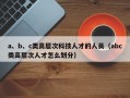 a、b、c类高层次科技人才的人员（abc类高层次人才怎么划分）