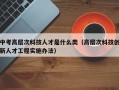 中考高层次科技人才是什么类（高层次科技创新人才工程实施办法）
