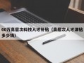 60万高层次科技人才补贴（高层次人才津贴多少钱）