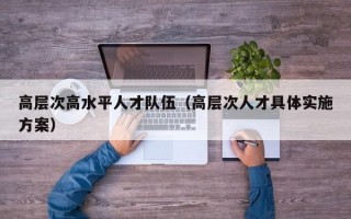 高层次高水平人才队伍（高层次人才具体实施方案）