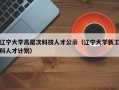 辽宁大学高层次科技人才公示（辽宁大学新工科人才计划）