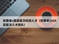安徽省e类高层次科技人才（安徽省2020高层次人才团队）